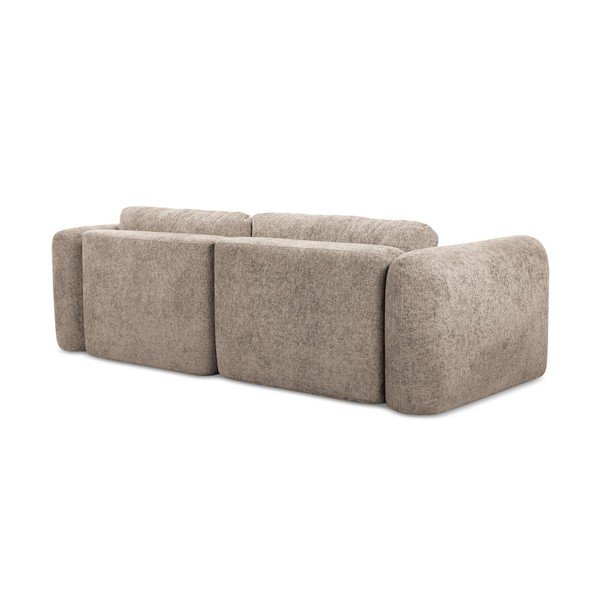 Světle hnědá žinylková rozkládací/s úložným prostorem rohová pohovka (levý roh/s lenoškou) Mele – Makamii-image-3