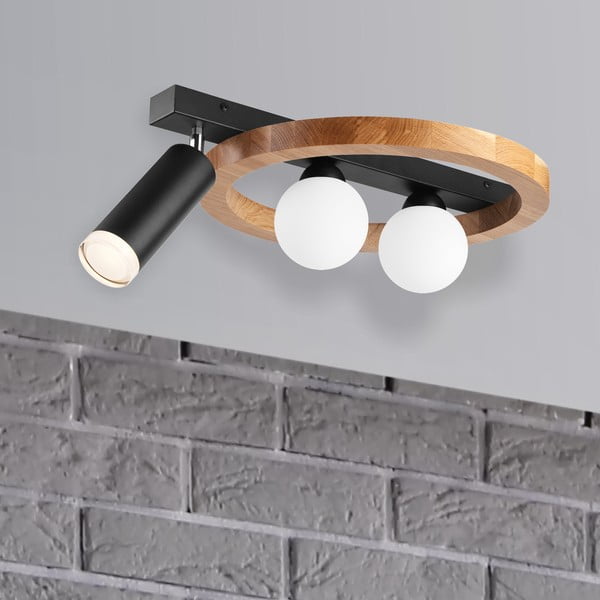 Stropní svítidlo v černo-přírodní barvě 40x50 cm Otis – LAMKUR-image-2