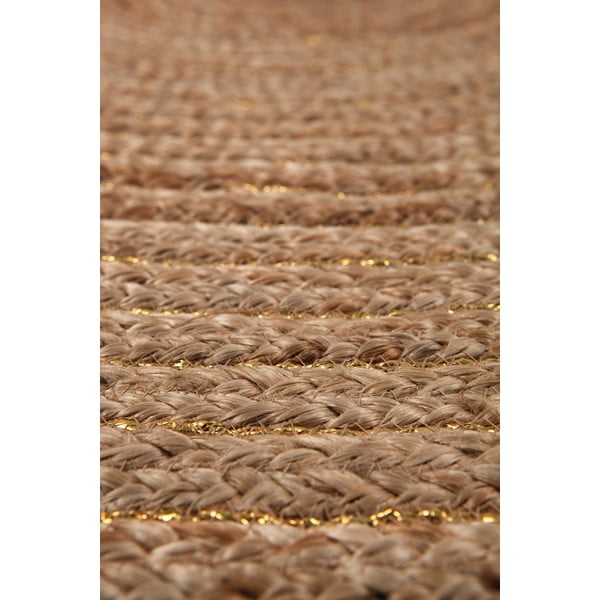Hnědý ručně vyrobený koberec Nattiot Abha, ø 140 cm-image-3