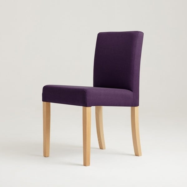 Fialová židle s bukovými nohami Wilton