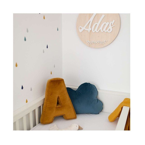 Dětský polštářek Letter A – Yellow Tipi-image-4
