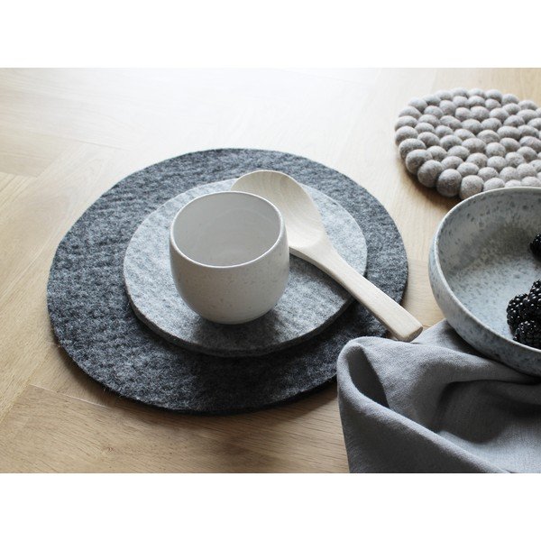 Ocelově šedý plstěný podtácek z vlny Wooldot Felt Coaster, ⌀ 20 cm-image-4