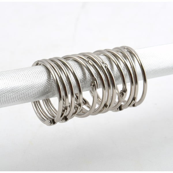 Kroužky ke sprchovému závěsu v sadě 12 ks v matně stříbrné barvě Ringo Small – Spirella-image-2