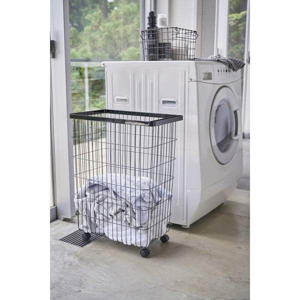 Černý kovový koš na prádlo 55 l Tower – YAMAZAKI-image-4