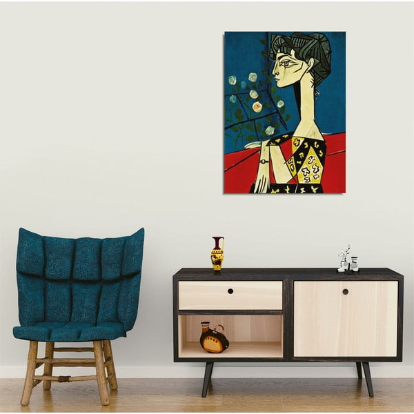 Nástěnná reprodukce na plátně Pablo Picasso Jacqueline with Flowers, 30 x 40 cm-image-1