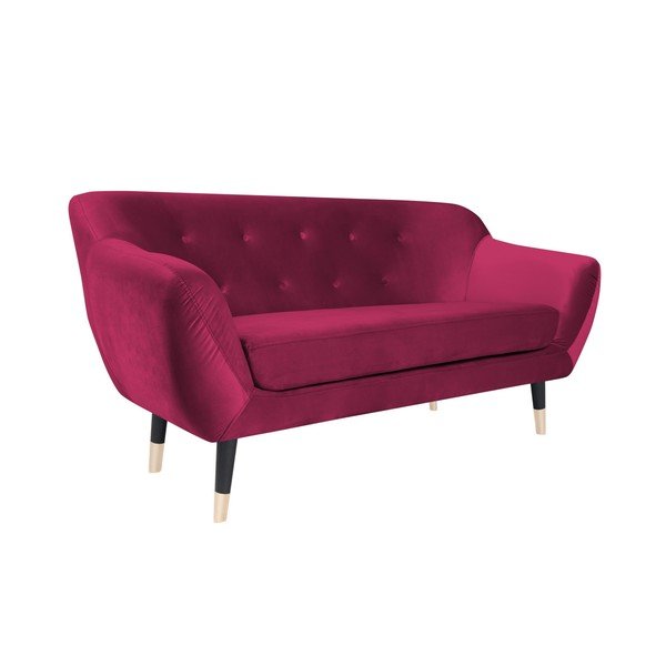 Růžová pohovka s černými nohami Mazzini Sofas Amelie, 158 cm-image-2