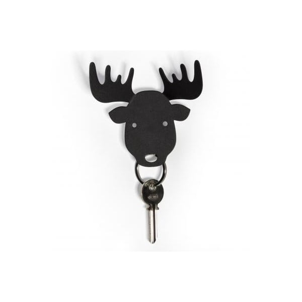 Černý věšáček na klíče Qualy Moose Key Holder