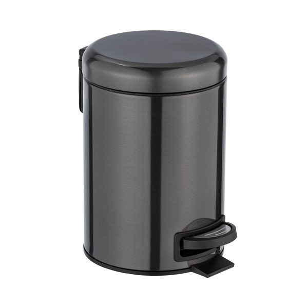 Černý odpadkový koš z nerezové oceli Wenko, 3 l-image-1