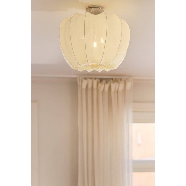Krémové látkové stropní svítidlo ø 50 cm Pion – Jotex-image-1