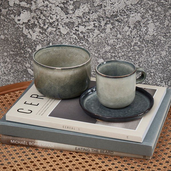 Zelený/šedý podšálek ø 15 cm Meridian – Salt&Pepper-image-1