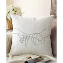 Povlak na polštář s příměsí bavlny Minimalist Cushion Covers Pinky, 55 x 55 cm