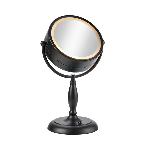 Matně černá stolní lampa se skleněným stínidlem (výška 36 cm) Face – Markslöjd