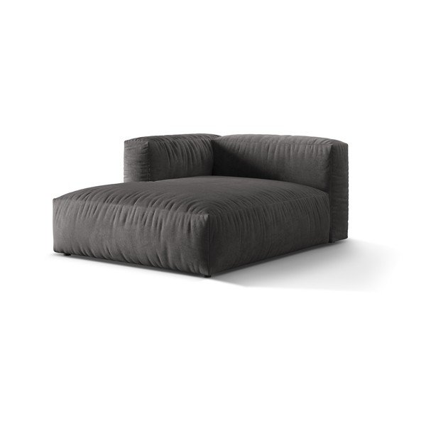 Šedý sametový modul pohovky (levý roh) Martina – Micadoni -image-1