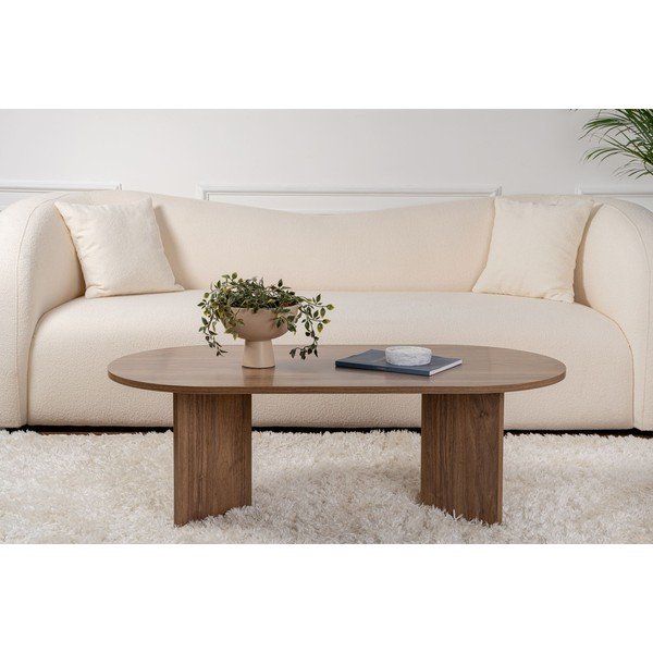 Tmavě hnědý konferenční stolek v dekoru ořechu 60x119 cm Sable – Kalune Design-image-3