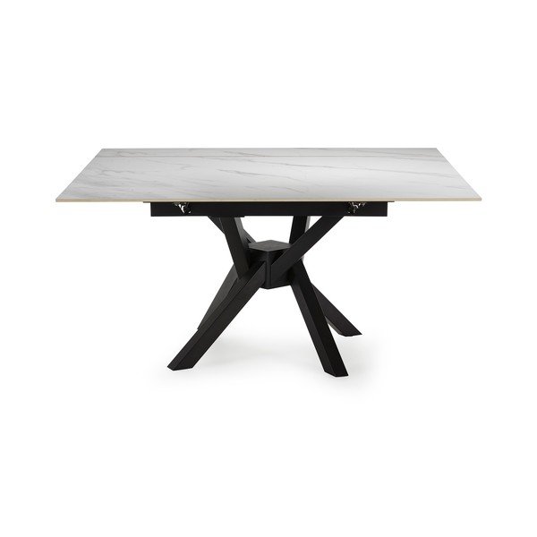 Rozkládací jídelní stůl s přídavnou deskou s deskou z kamene 90x150 cm Arlene – Marckeric-image-4