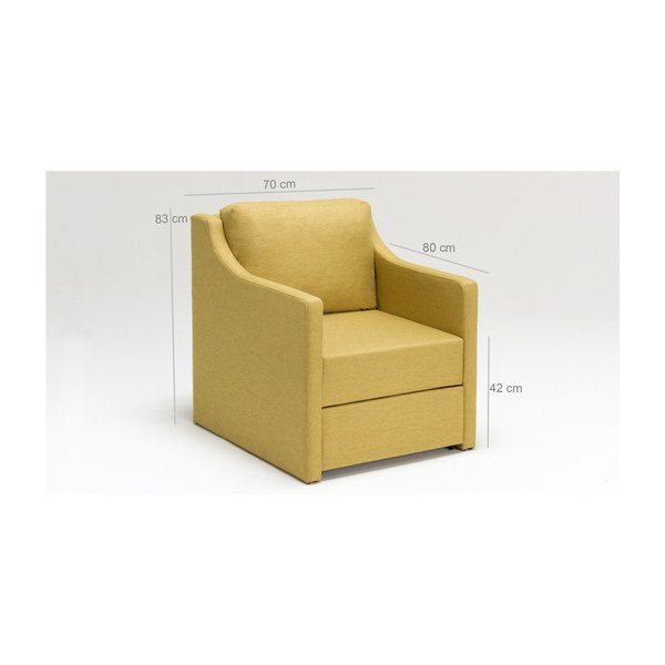 Žluté křeslo s úložným prostorem Balcab Home Laila-image-4