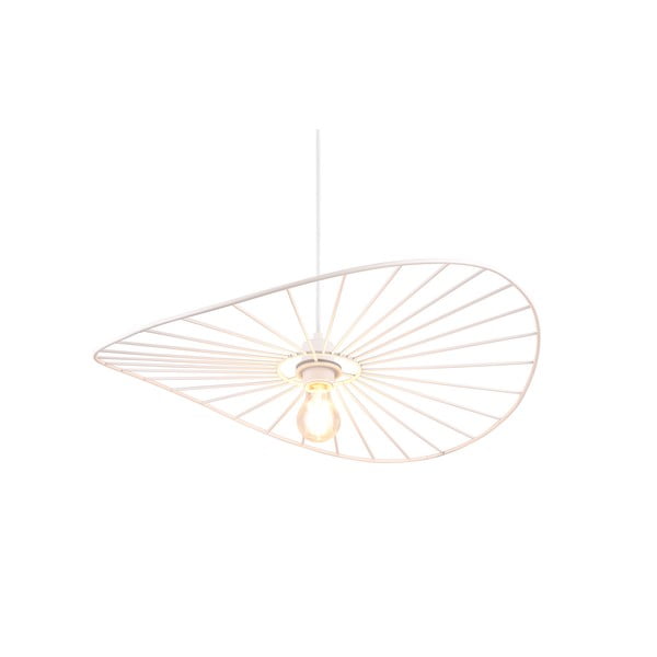 Bílé závěsné svítidlo ø 60 cm Chapeau – Reality-image-3