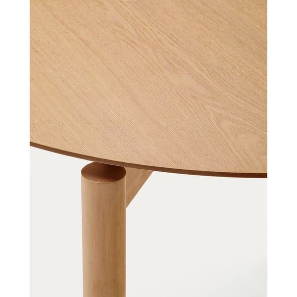 Kulatý jídelní stůl v dekoru jasanu ø 110 cm Indara – Kave Home-image-4