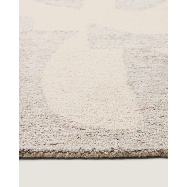 Šedý/béžový ručně tkaný vlněný koberec 200x300 cm Norela – Kave Home-image-4