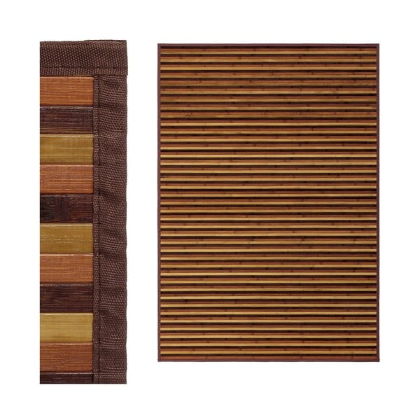 Bambusový koberec v hnědo-hořčicové barvě 140x200 cm – Casa Selección-image-1