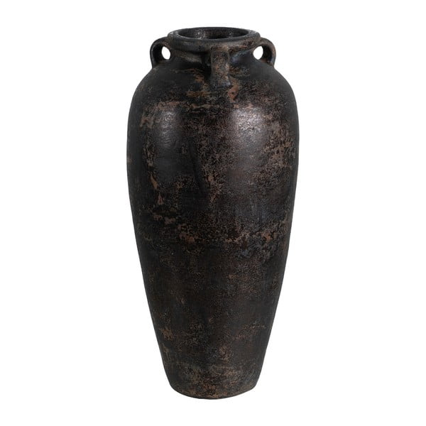 Tmavě hnědá terakotová vysoká váza (výška 60 cm) Artem – Ixia