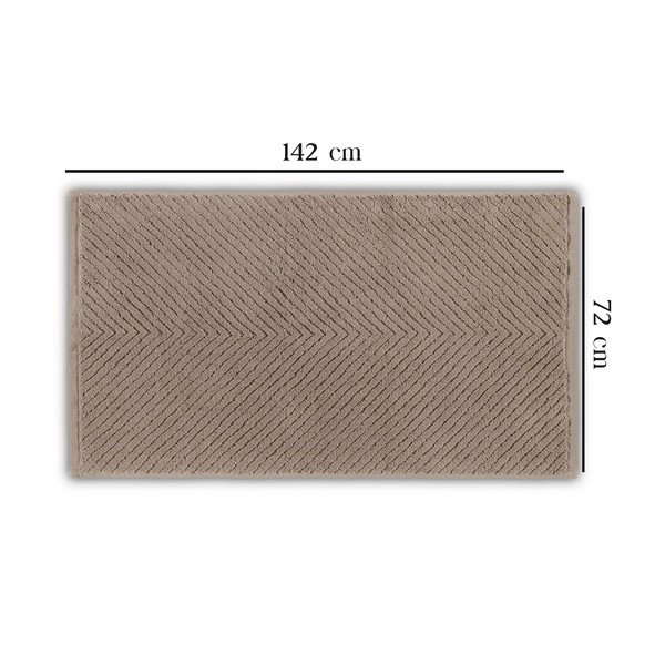 Hnědá bavlněná osuška 142x76 cm Chevron - Foutastic-image-1