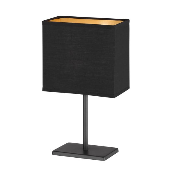 Černá stolní lampa s textilním stínidlem (výška 30 cm) Kate – Fischer & Honsel