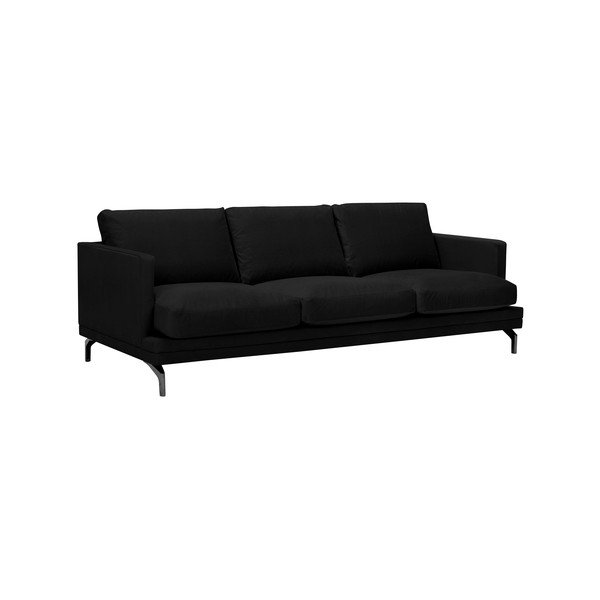 Černá pohovka s podnožím v černé barvě Windsor & Co Sofas Jupiter-image-1