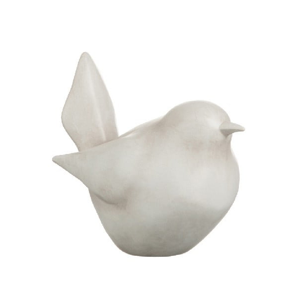 Bílá dekorativní soška ptáčka J-Line