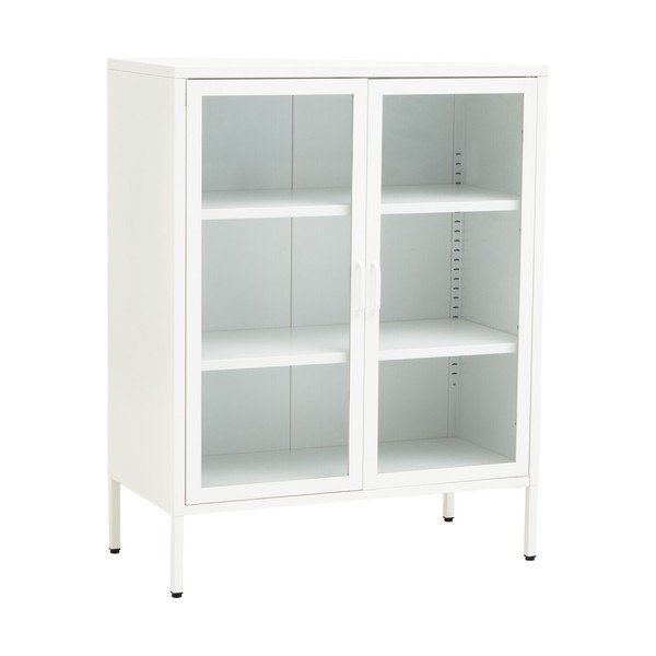 Bílá ocelová vitrína 80x102x40 cm Acier – Premier Housewares
