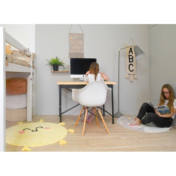 Pratelný ručně tkaný bavlněný dětský koberec ø100 cm Believe in Yourself – Lorena Canals-image-3