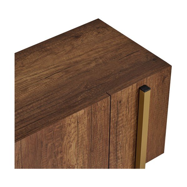 TV stolek v dekoru ořechu v tmavě přírodní barvě 180x45x30 cm Nexus – Kalune Design-image-4