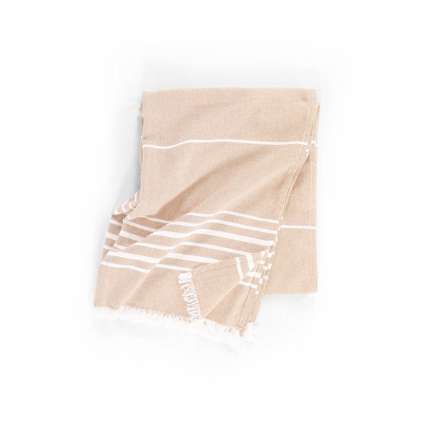 Béžová bavlněná deka 150x200 cm Solene – Tiseco Home Studio