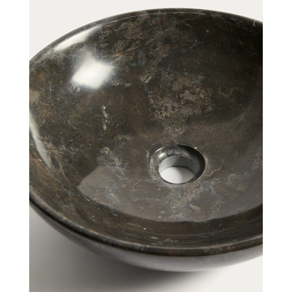 Šedé kamenné kulaté umyvadlo ø 40 cm Darnen – Kave Home-image-4
