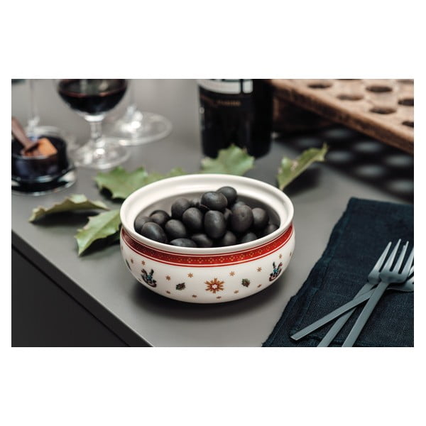 Červeno-bílá porcelánová cukřenka s vánočním motivem Villeroy & Boch-image-1