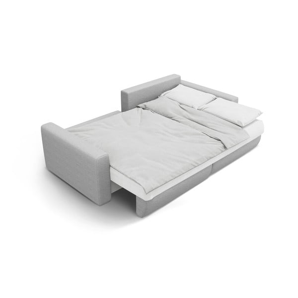 Světle šedá rozkládací rohová pohovka s úložným prostorem  Belfast – Cosmopolitan Design-image-4