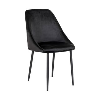 Černé sametové jídelní židle v sadě 2 ks Porto - House Nordic