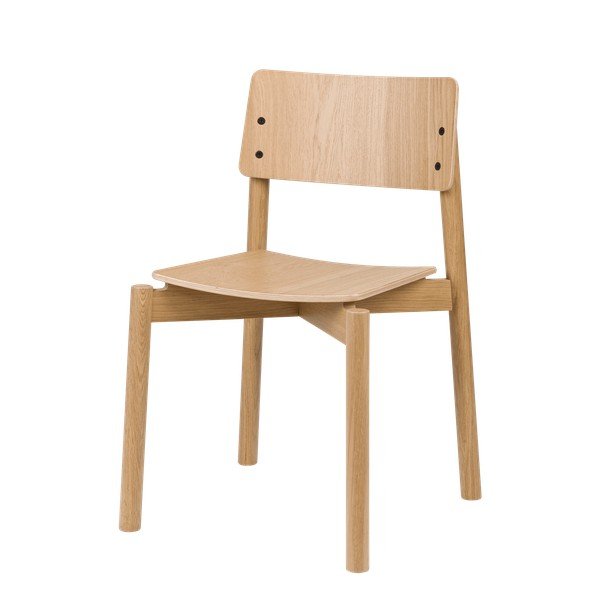 Stohovatelná jídelní židle v dekoru dubu v přírodní barvě Wem – noo.ma
