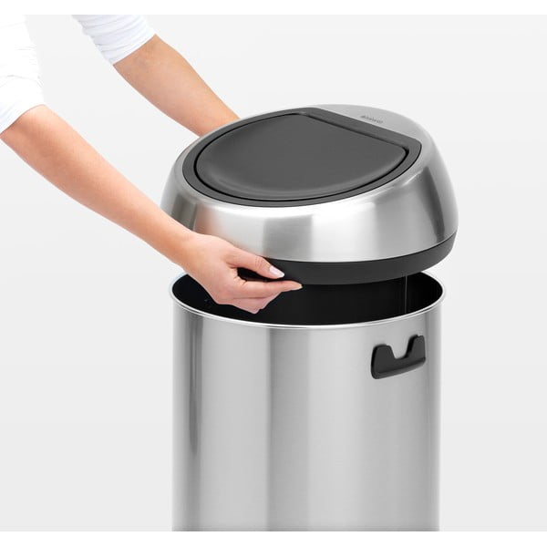 Dotykový ocelový odpadkový koš v matně stříbrné barvě 60 l Touch Bin – Brabantia-image-4