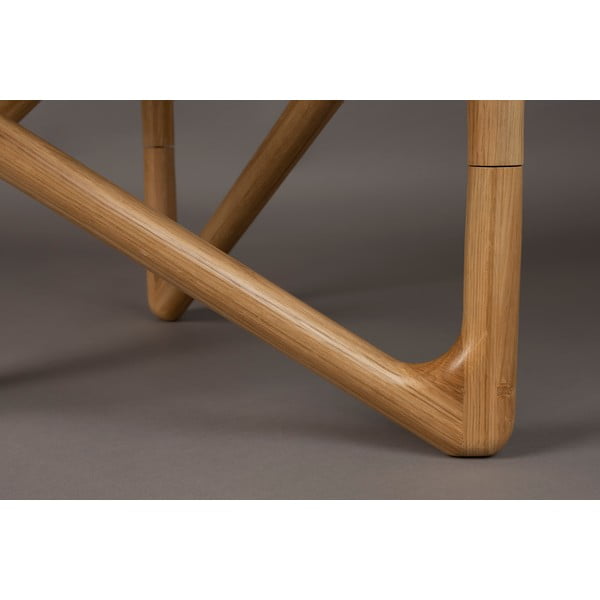 Kulatý konferenční stolek se skleněnou deskou v přírodní barvě ø 80 cm Naia – Dutchbone-image-1