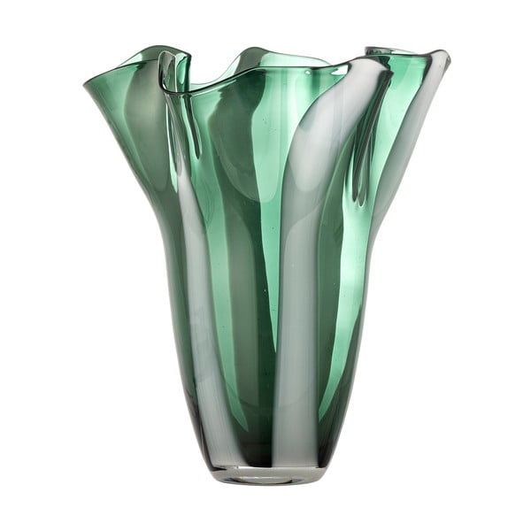 Zelená skleněná ručně vyrobená váza (výška 32 cm) Lettice – Bloomingville