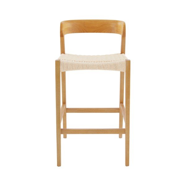 Barová židle z jilmového dřeva v přírodní barvě (výška sedáku 65 cm) Vikdalen – Jotex-image-2