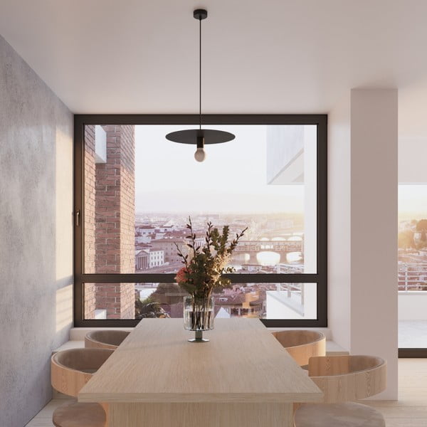 Černé závěsné svítidlo ø 40 cm Livago – Sollux-image-4