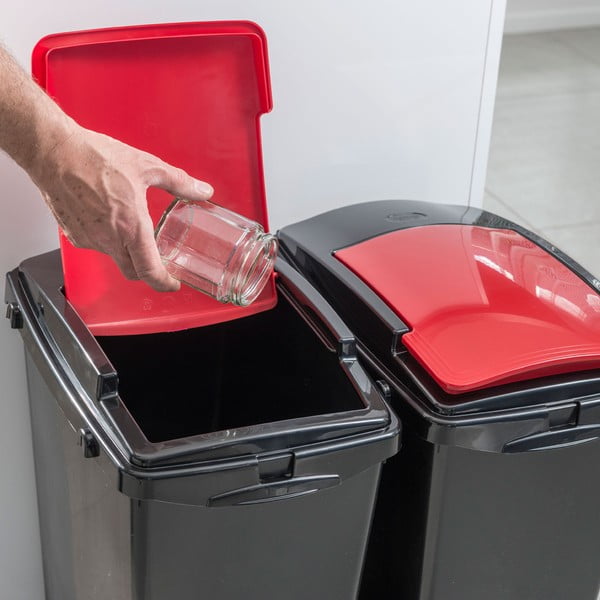 Černý plastový odpadkový koš 40 l – Addis-image-3