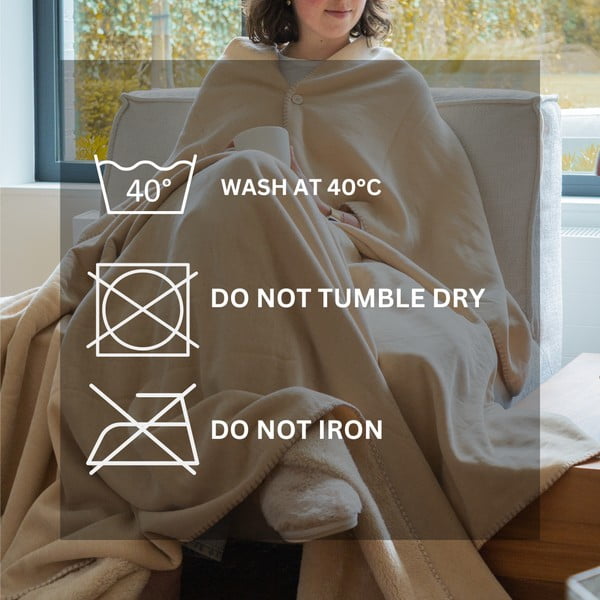 Slonovinová deka z mikroplyše 150x200 cm Tomo – Tiseco Home Studio-image-3