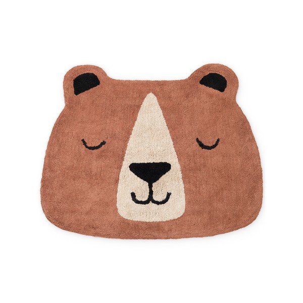 Hnědý pratelný/ručně tkaný bavlněný dětský koberec 101x120 cm Snuggle Benni – Hanse Home