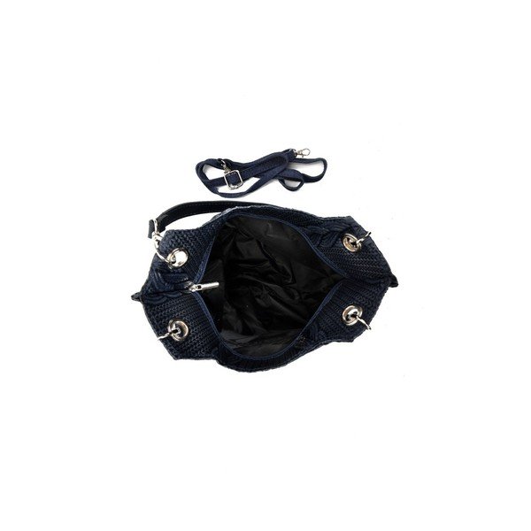 Modrá kožená kabelka Mangotti Elsa-image-3