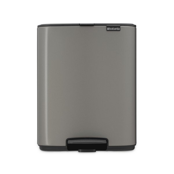 Šedý nášlapný ocelový odpadkový koš 12 l Bo – Brabantia-image-4