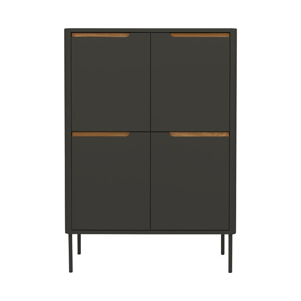 Černá komoda Tenzo Switch, 90 x 128 cm