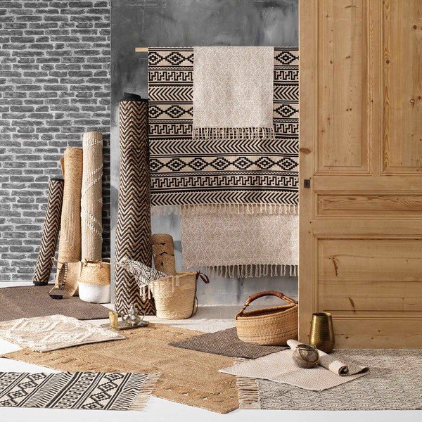 Koberec v černo-přírodní barvě 120x170 cm Zigzag – douceur d'intérieur-image-2